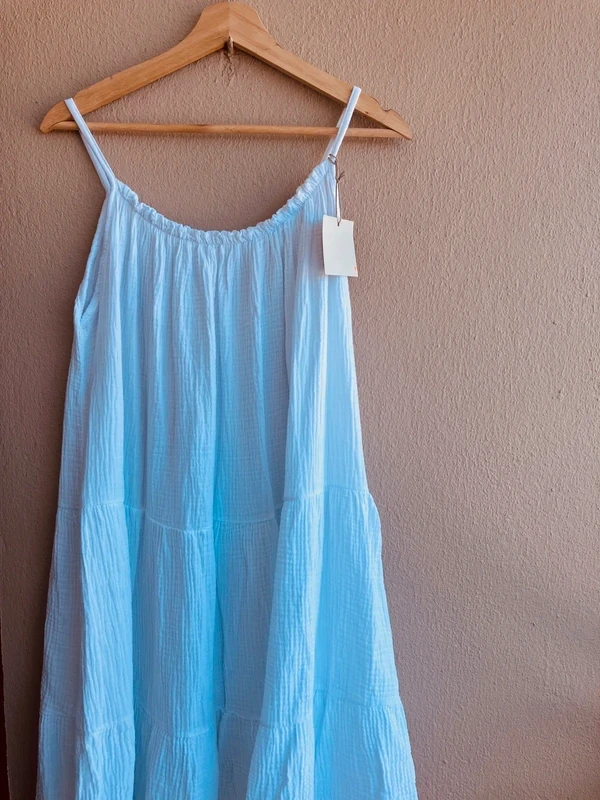 White Cotton Midi Dress NEW - One Size – photo 6
